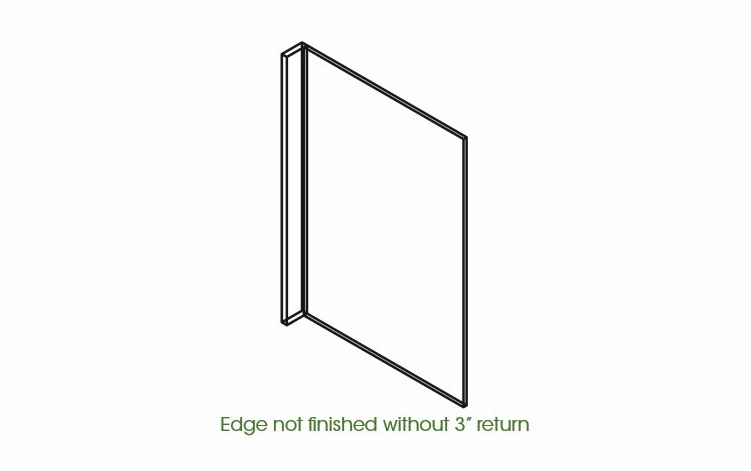 Forevermark Woodland Brown Shaker DWR33412-ES: Dishwasher Panel With 3" Return: RTA Kitchen Cabinet