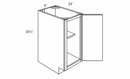 Forevermark Woodland Brown Shaker FB09: Base Cabinet: RTA Kitchen Cabinet