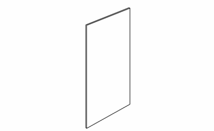 Forevermark Woodland Brown Shaker FBP369614-ES: 1/4" Thick Finish Back Panel: RTA Kitchen Cabinet