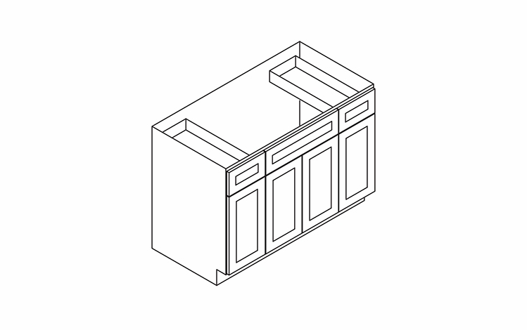 Forevermark Woodland Brown Shaker S4821B12D: Bathroom Vanity Combo: RTA Kitchen Cabinets