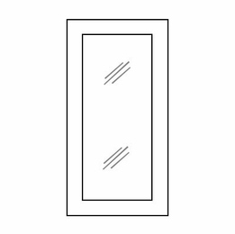 Forevermark Woodland Brown Shaker W2112GD: Glass Door - No Mullion: RTA Kitchen Cabinet