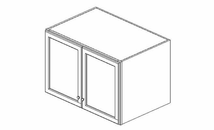 Forevermark Woodland Brown Shaker W332424B: Refrigerator Wall Cabinet: RTA Kitchen Cabinet