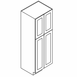 Forevermark Woodland Brown Shaker WP2490B: Pantry Cabinet: RTA Kitchen Cabinet