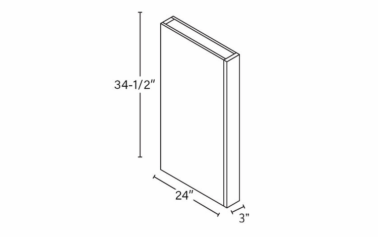 Forevermark Xterra Blue Shaker CLB33412: Base Boxed Column: RTA Kitchen Cabinet