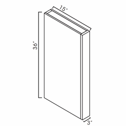 Forevermark Xterra Blue Shaker CLW336: Wall Boxed Column: RTA Kitchen Cabinet
