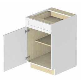 Fresno B18: 1 Door - 1 Drawer Base Cabinet: Assembled Kitchen Cabinets
