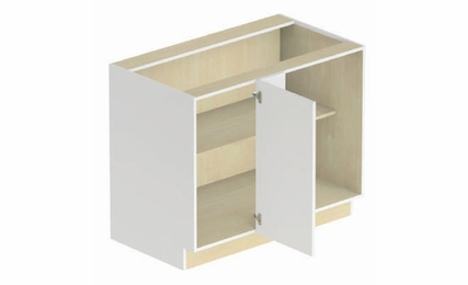 Fresno BCB45-R: Base Blind Corner Cabinet- Right Hinge Door: Assembled Kitchen Cabinets