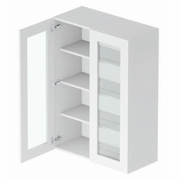 Fresno GDW3042: Glass Door Wall Cabinet: Assembled Kitchen Cabinets