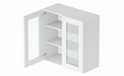 Fresno GDW3630: Glass Door Wall Cabinet: Assembled Kitchen Cabinets