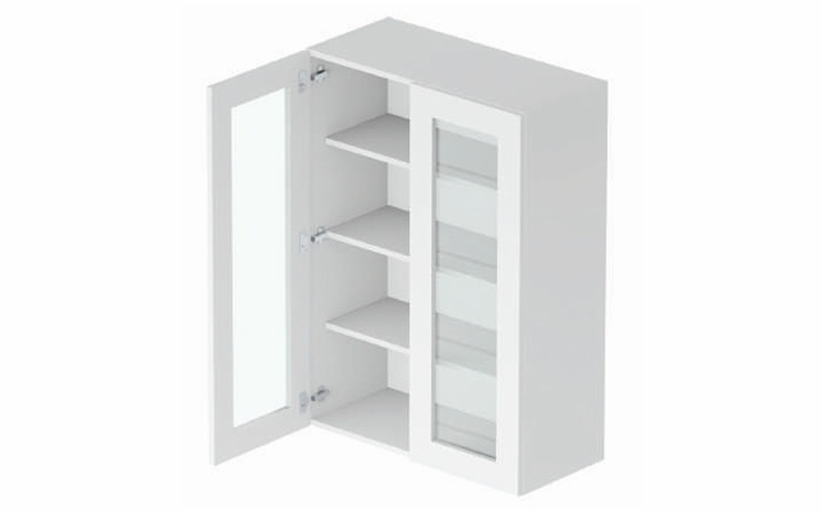 Fresno GDW3642: Glass Door Wall Cabinet: Assembled Kitchen Cabinets