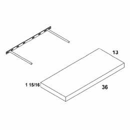 FS36: Floating Shelf: Rivera Conch Shell Kitchen Cabinets