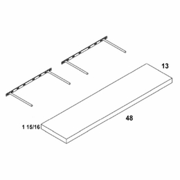 FS48: Floating Shelf: Rivera Conch Shell Kitchen Cabinets