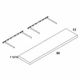FS60: Floating Shelf: Rivera Conch Shell Kitchen Cabinets