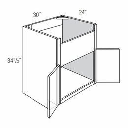 FSB30B: Farm Sink Base Cabinet: Amesbury Mist RTA Kitchen Cabinet