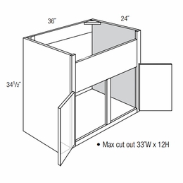 FSB36: Farm Sink Base Cabinet: Dover Castle RTA Kitchen Cabinet