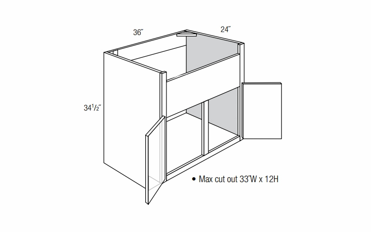 FSB36: Farm Sink Base Cabinet: Yarmouth Raised RTA Kitchen Cabinet