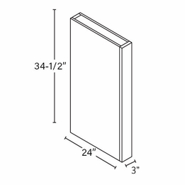 Greystone Shaker CLB33412: Base Boxed Column: RTA Kitchen Cabinet