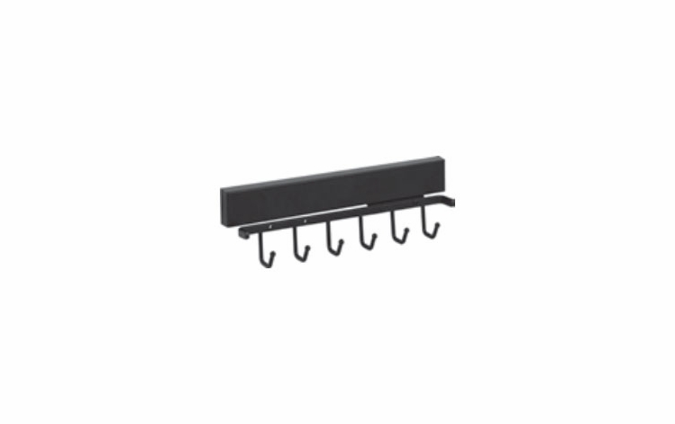 Habor Mocha 295B-MB: 12" Sliding Belt Rack - Matte Black: RTA Kitchen Cabinet