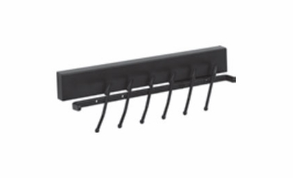 Habor Mocha 295T-MB: 12" Sliding Tie Rack - Matte Black: RTA Kitchen Cabinet