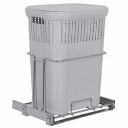 Habor Mocha LHPOC18-SC: Bottom-Mount Pullout Laundry Hamper: RTA Kitchen Cabinet