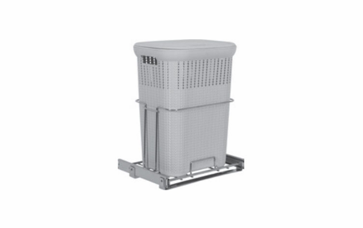 Habor Mocha LHPOC18-SC: Bottom-Mount Pullout Laundry Hamper: RTA Kitchen Cabinet