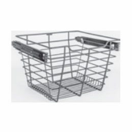 Habor Mocha POB1-141711SN: Pullout Basket - Satin Nickel: RTA Kitchen Cabinet