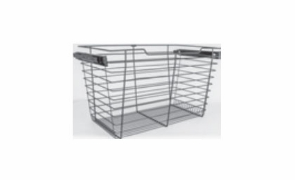 Habor Mocha POB1-142317CH: Pullout Basket - Chrome: RTA Kitchen Cabinet