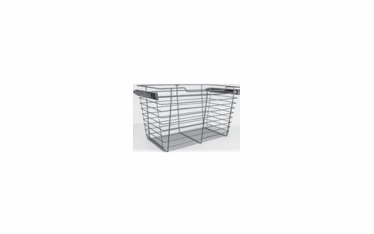 Habor Mocha POB1-142317SN: Pullout Basket - Satin Nickel: RTA Kitchen Cabinet