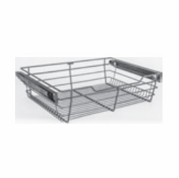 Habor Mocha POB1-14236SN: Pullout Basket - Satin Nickel: RTA Kitchen Cabinet