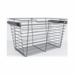 Habor Mocha POB1-142917SN: Pullout Basket - Satin Nickel: RTA Kitchen Cabinet