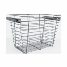 Habor Mocha POB1-161717CH: Pullout Basket - Chrome: RTA Kitchen Cabinet