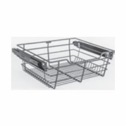 Habor Mocha POB1-16176CH: Pullout Basket - Chrome: RTA Kitchen Cabinet
