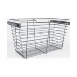 Habor Mocha POB1-162317SN: Pullout Basket - Satin Nickel: RTA Kitchen Cabinet