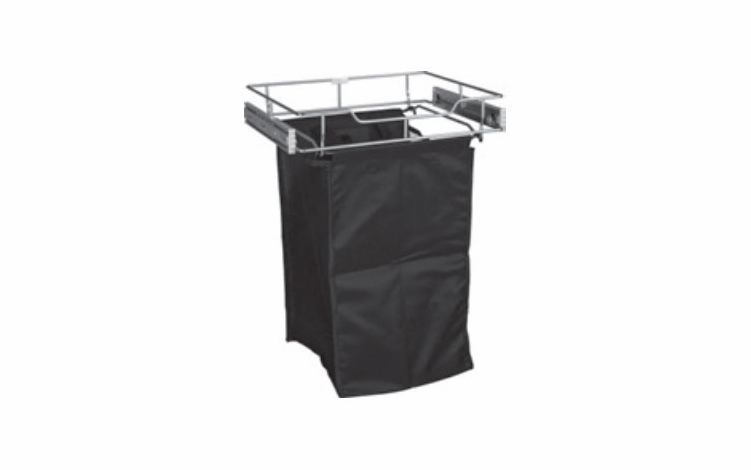 Habor Mocha POHS-14PC: Side-Mount Pullout Hamper - Chrome: RTA Kitchen Cabinet