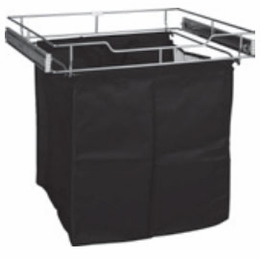 Habor Mocha POHS-18SN: Side-Mount Pullout Hamper - Satin Nickel: RTA Kitchen Cabinet
