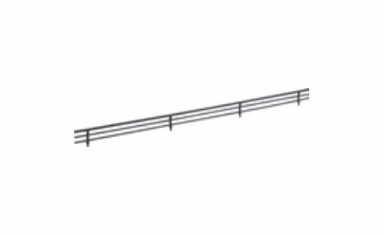Habor Mocha SF29-MB: 29" Shoe Fence - Matte Black: RTA Kitchen Cabinet
