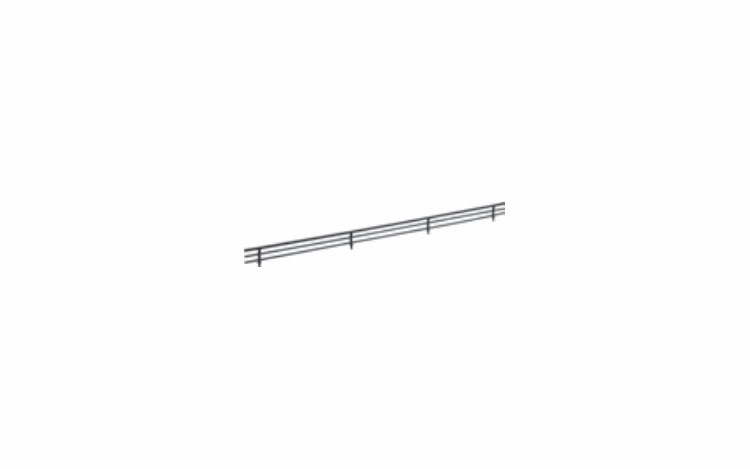 Habor Mocha SF29-PC: 29" Shoe Fence - Chrome: RTA Kitchen Cabinet