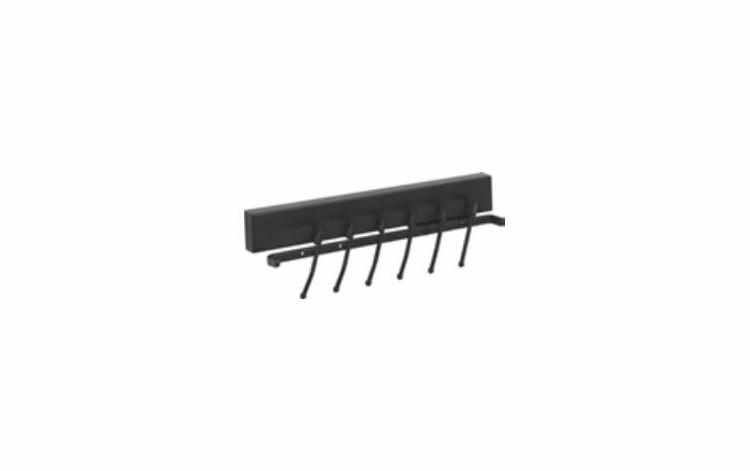 Habor White 295T-MB: 12" Sliding Tie Rack - Matte Black: RTA Kitchen Cabinet