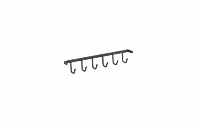 Habor White 296B-MB: Screw-Mount Belt Rack - Matte Black: RTA Kitchen Cabinet