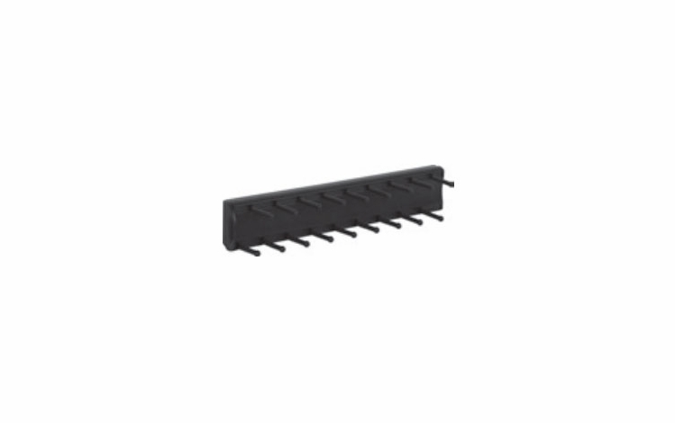 Habor White 355T-SN: 14" Sliding Tie Rack - Satin Nickel: RTA Kitchen Cabinet