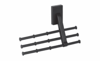 Habor White 356T-MB: Tri-Level Tie Hanger - Matte Black: RTA Kitchen Cabinet