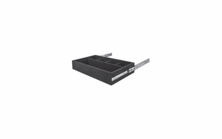 Habor White JD1-24-GR: 5 Compartment Jewelry Drawer - Grey: RTA Kitchen Cabinet