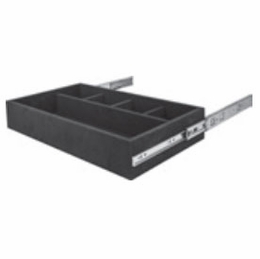Habor White JD1-24-GR: 5 Compartment Jewelry Drawer - Grey: RTA Kitchen Cabinet