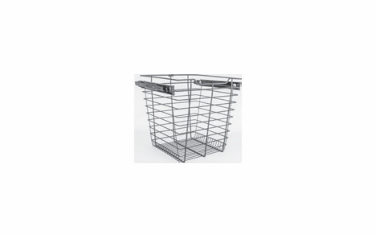 Habor White POB1-141717CH: Pullout Basket - Chrome: RTA Kitchen Cabinet