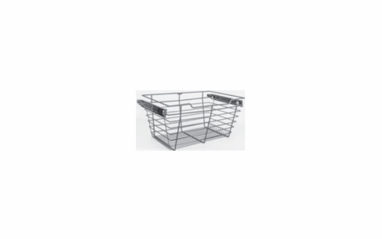 Habor White POB1-142311SN: Pullout Basket - Satin Nickel: RTA Kitchen Cabinet