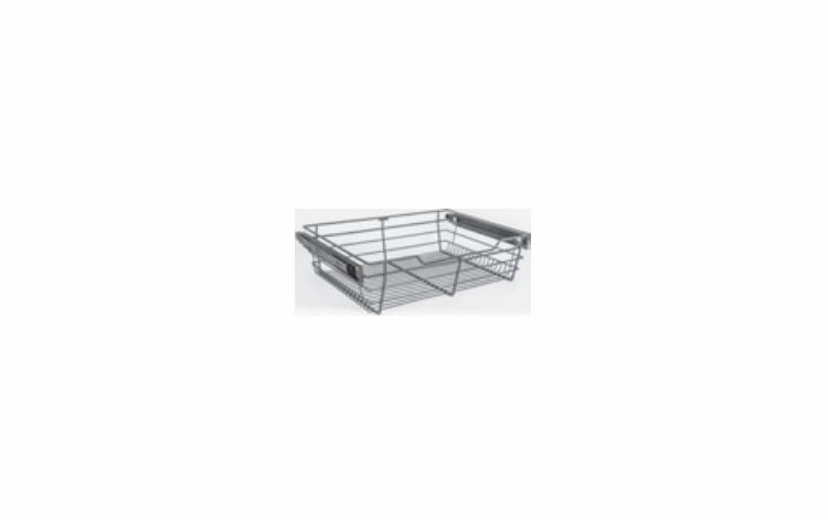 Habor White POB1-14236SN: Pullout Basket - Satin Nickel: RTA Kitchen Cabinet