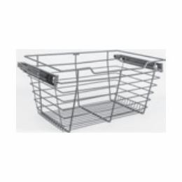 Habor White POB1-142911SN: Pullout Basket - Satin Nickel: RTA Kitchen Cabinet