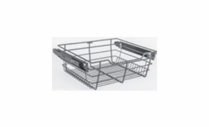 Habor White POB1-16176CH: Pullout Basket - Chrome: RTA Kitchen Cabinet