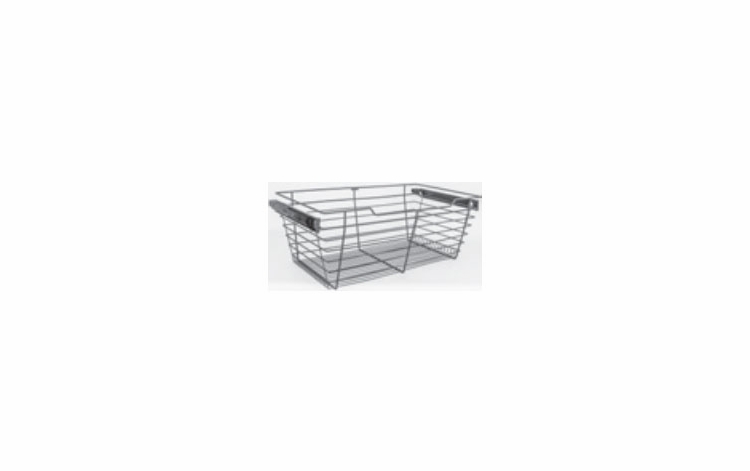 Habor White POB1-162311SN: Pullout Basket - Satin Nickel: RTA Kitchen Cabinet
