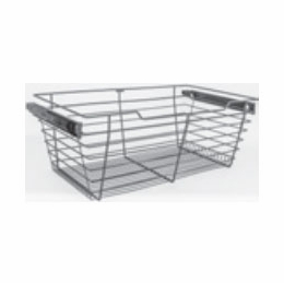 Habor White POB1-162311SN: Pullout Basket - Satin Nickel: RTA Kitchen Cabinet